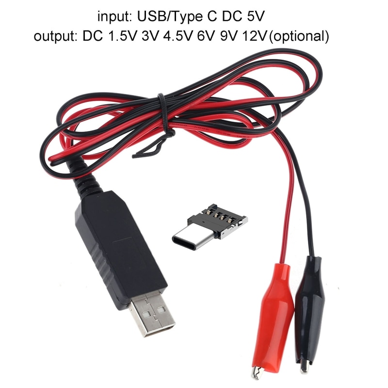 DIY Ÿ C USB 1.5V 3V 4.5V 6V 9V 12V  ̺ AA..